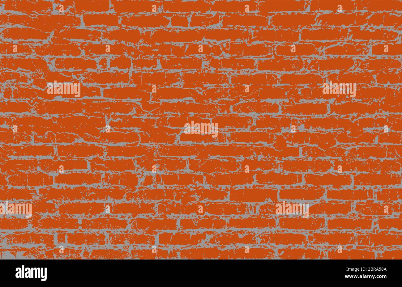 Vector illustration of grunge rough brown, brick wall background ...