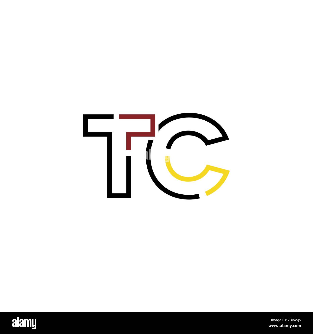 Letter TC logo icon design template elements Stock Vector Image & Art