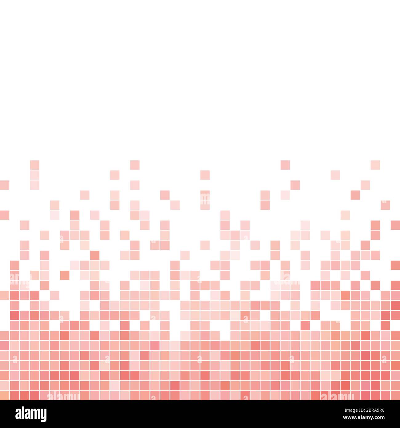 abstract square pixel mosaic background - light red Stock Photo - Alamy