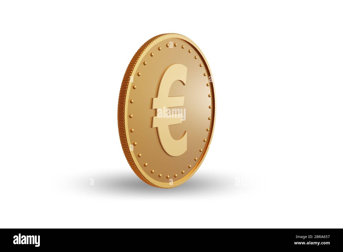 Golden coin euro - 3d rendering concept Stock Photo - Alamy
