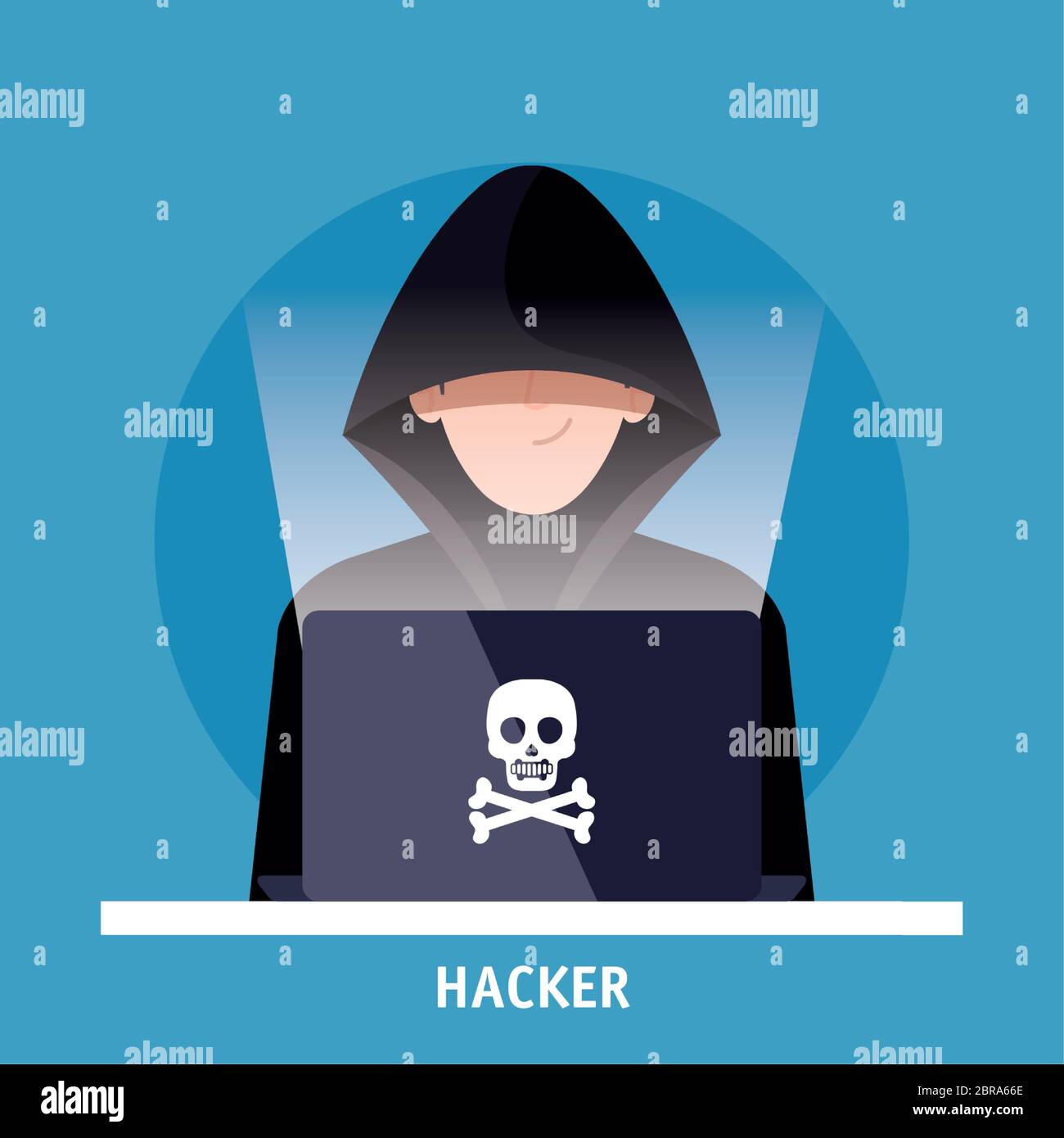 hacker with laptop computer icon Stock Vector Image & Art - Alamy