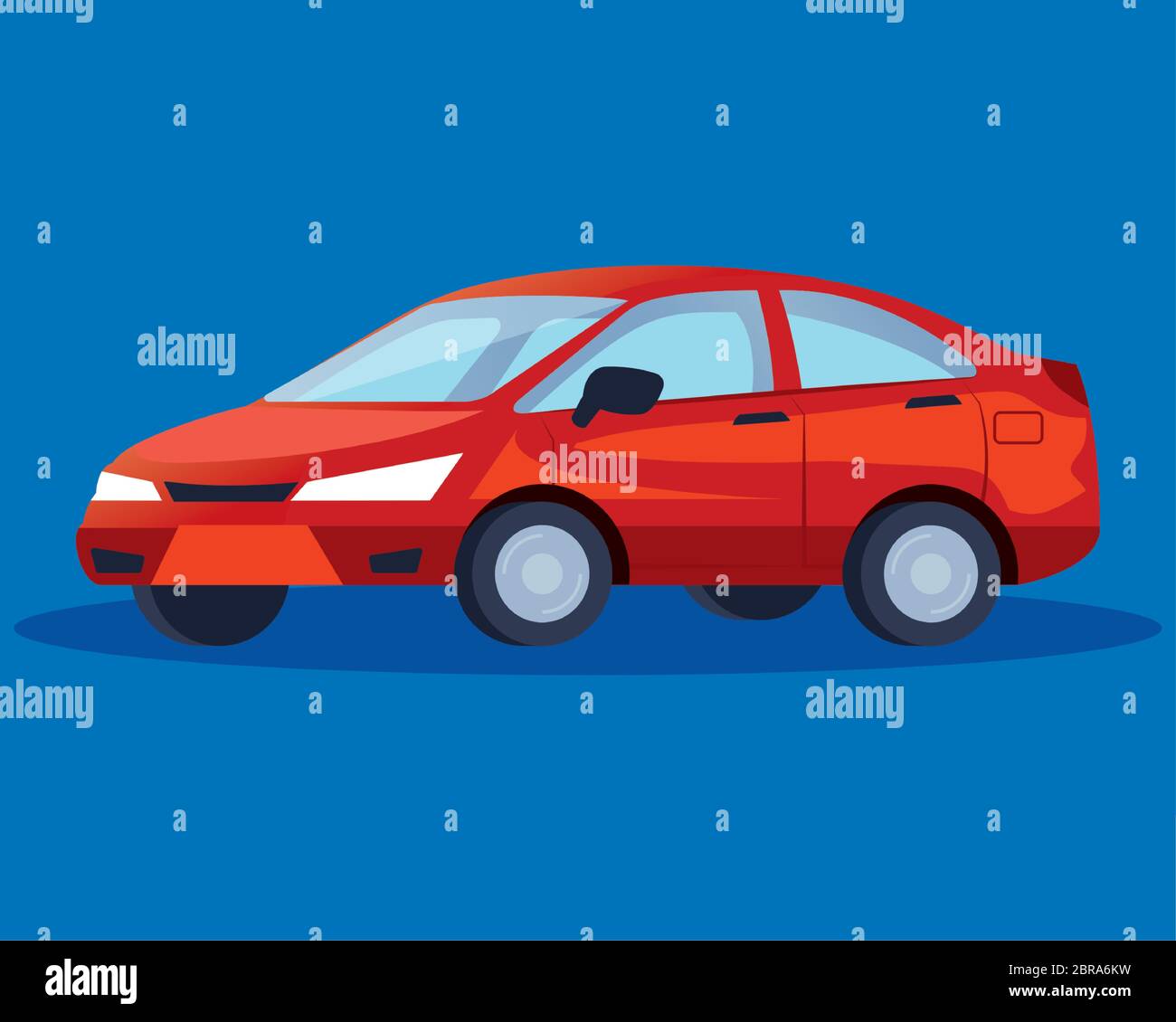 red sedan car vehicle transport icon Stock Vector Image & Art - Alamy