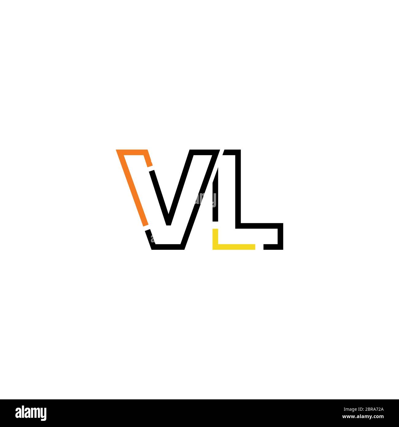 VL logo design template vector illustration Stock Vector