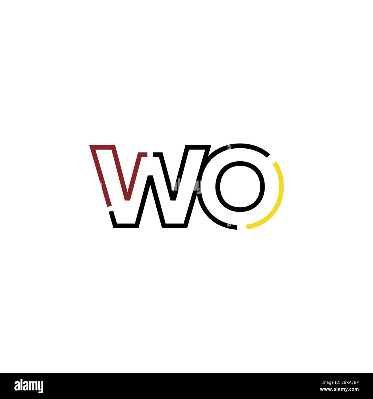 Letter WO logo icon design template elements Stock Vector Image & Art ...