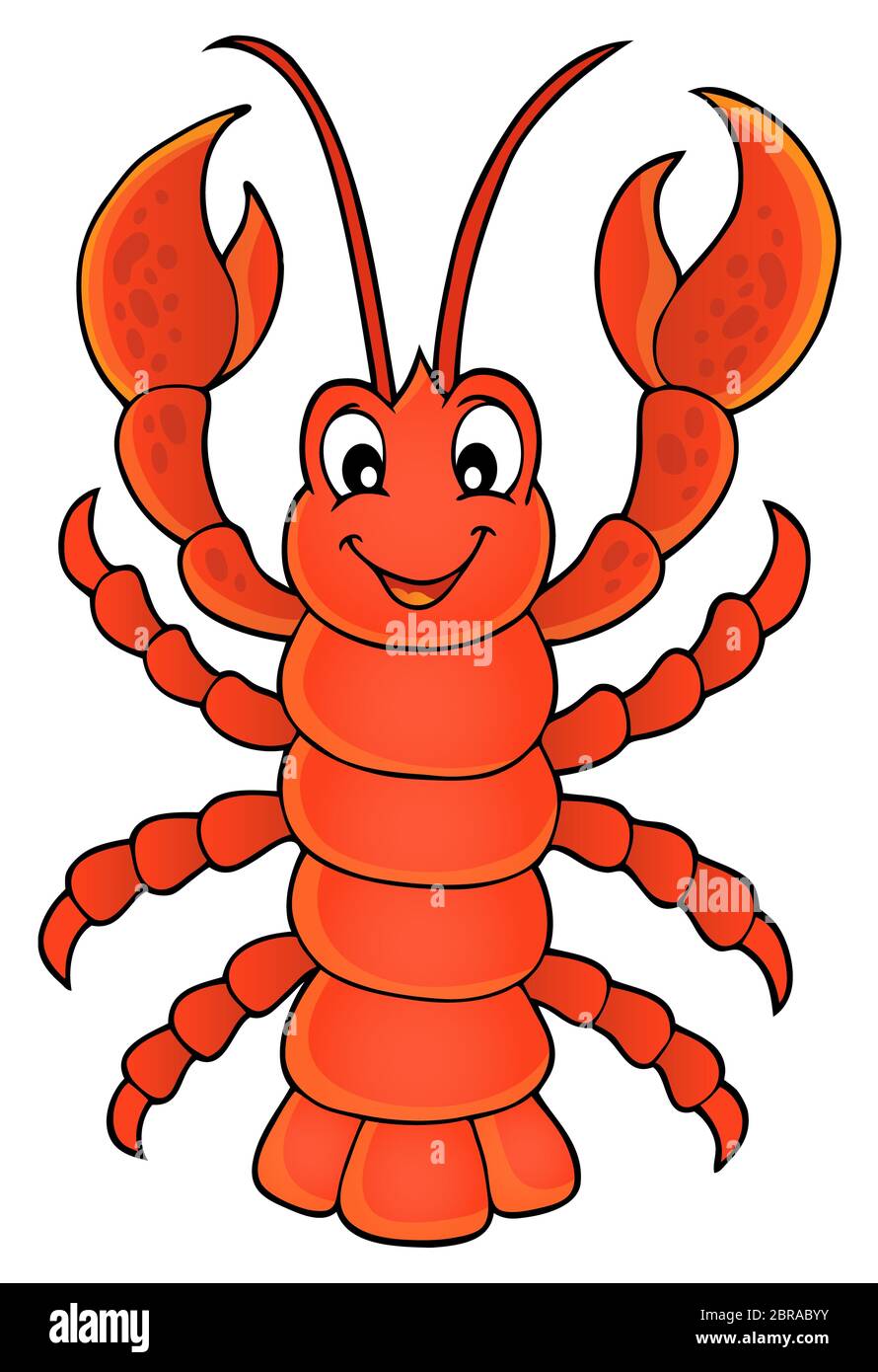 Cartoon lobster theme image 1 - picture illustration Stock Photo - Alamy