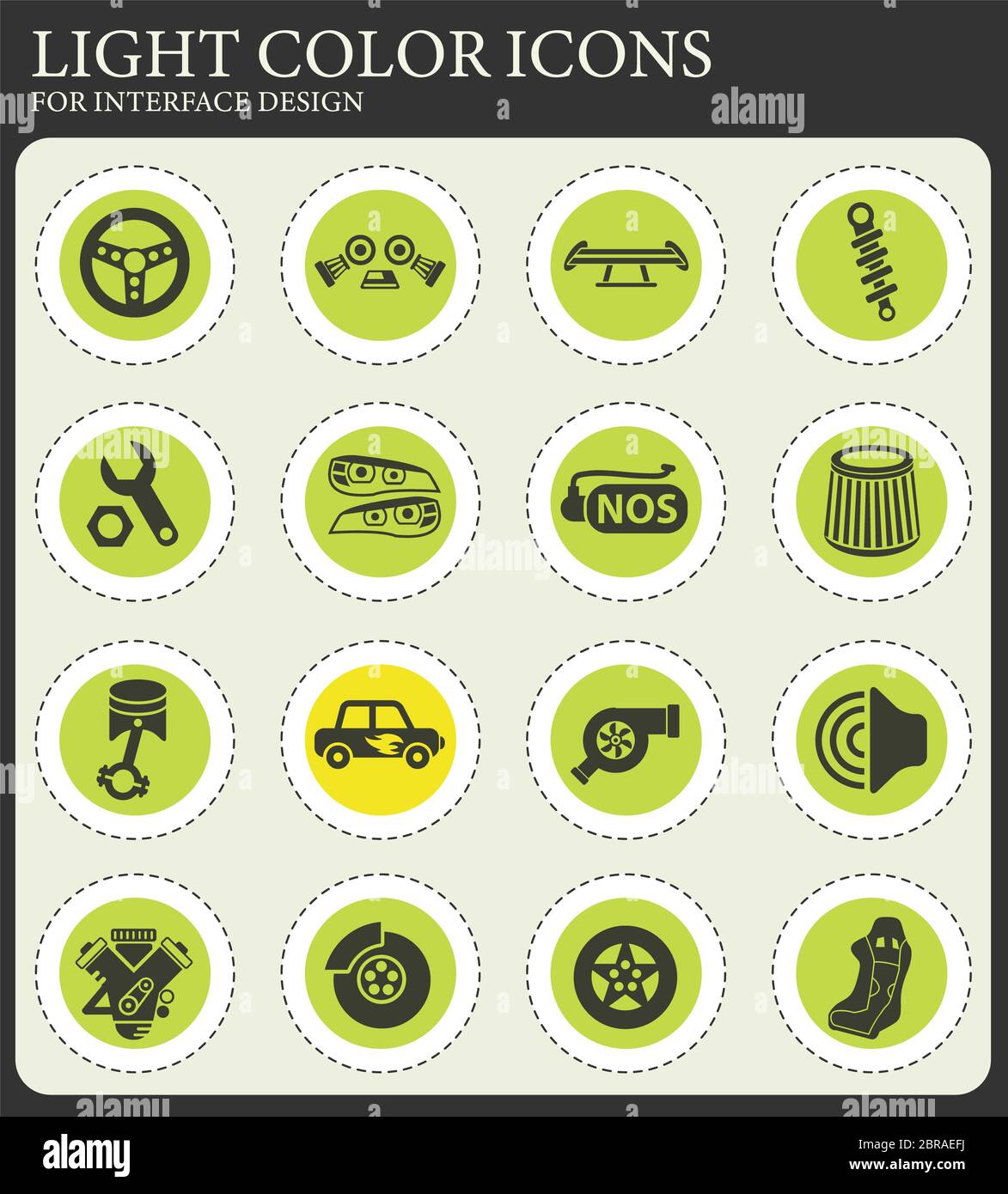 auto tuning web icons for user interface design Stock Photo - Alamy
