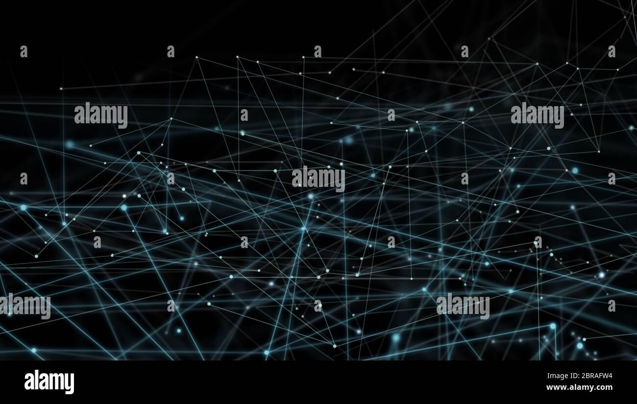 Connecting lines and dots background. Global creative digital networks Stock Photo