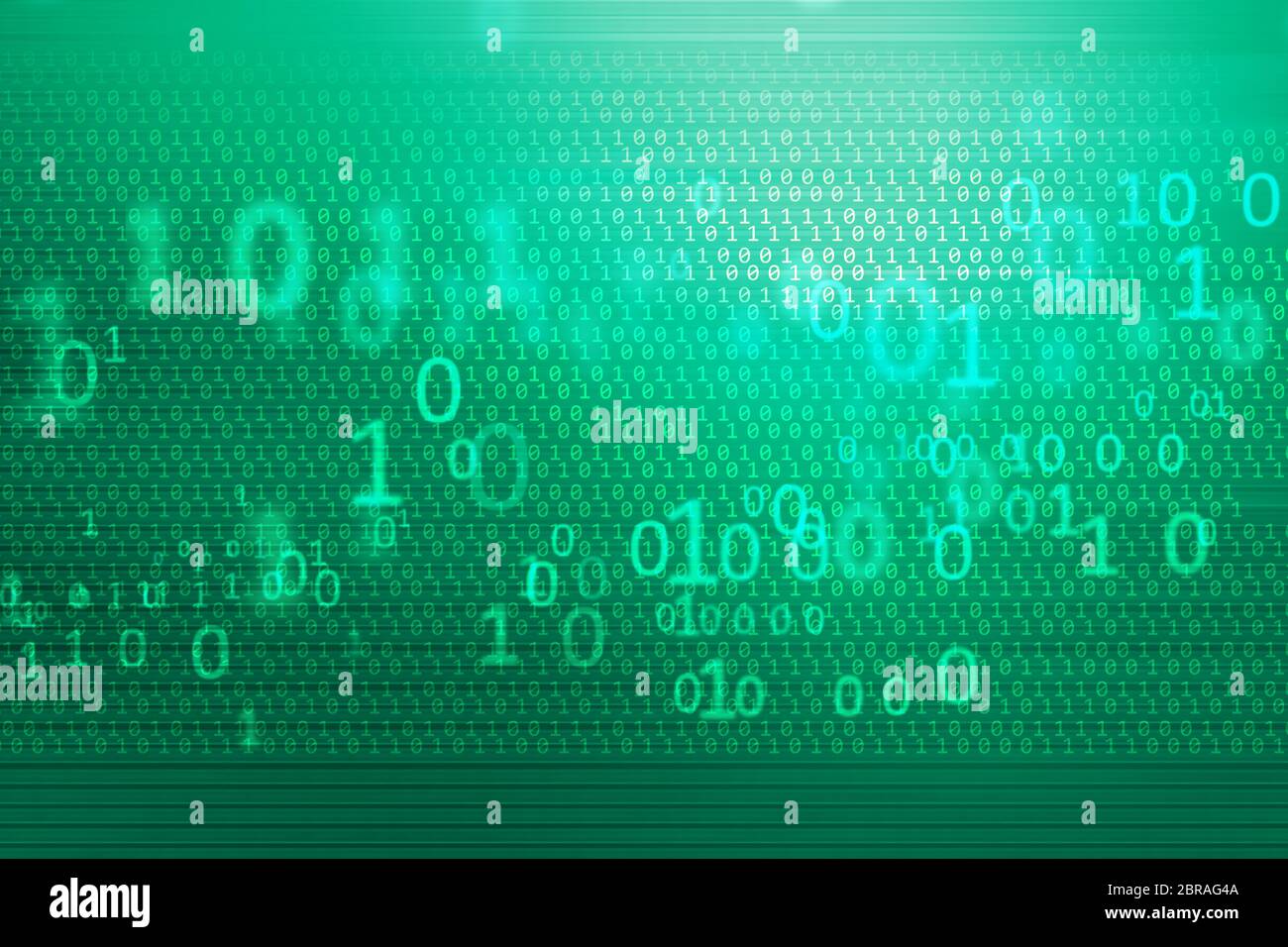 Digital binary codes background, big flat green screen with covered by ...