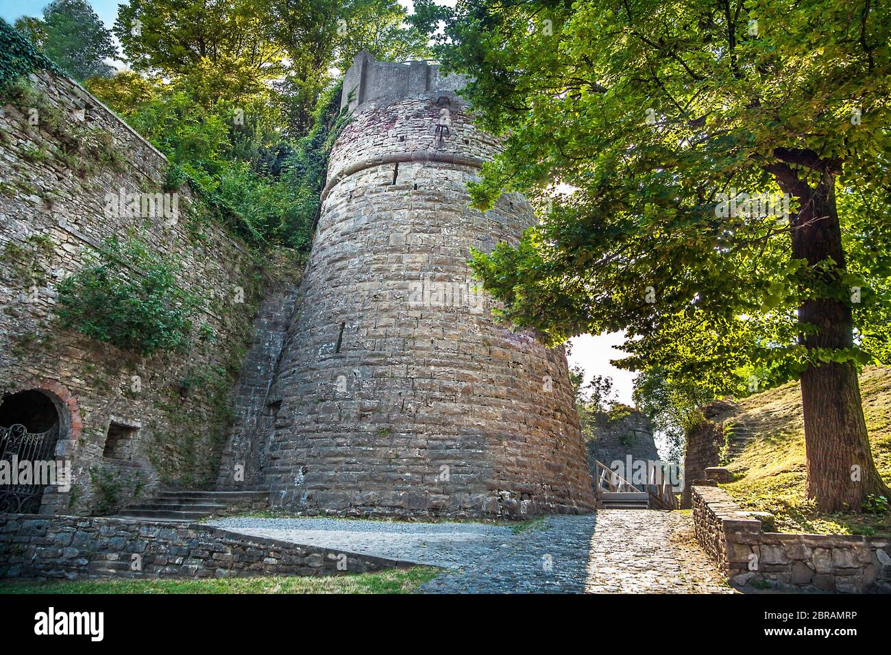 The old town of Bergamo Lombardy Italy Stock Photo