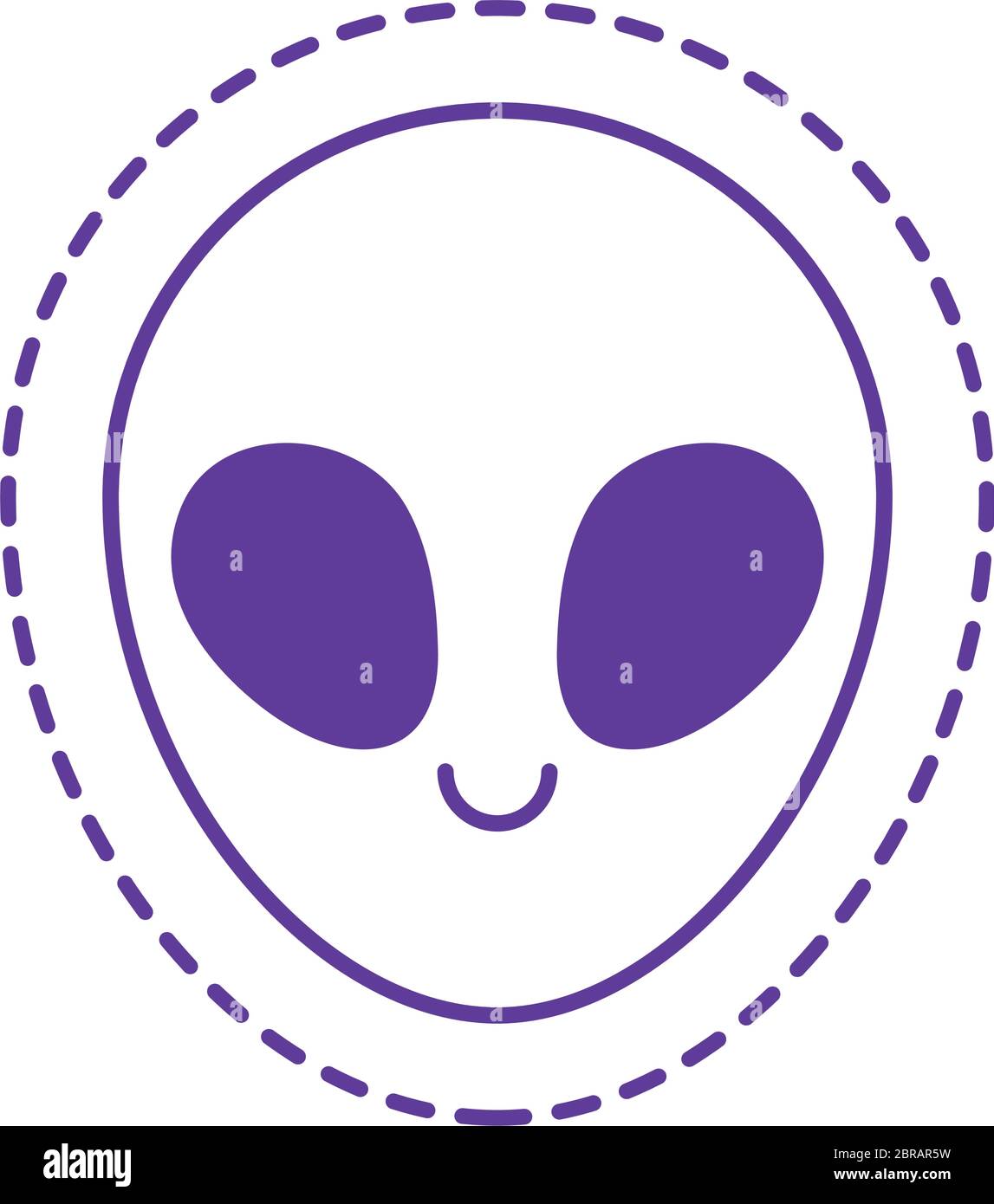 alien cartoon line style icon design, Cute patch expression emoticon ...