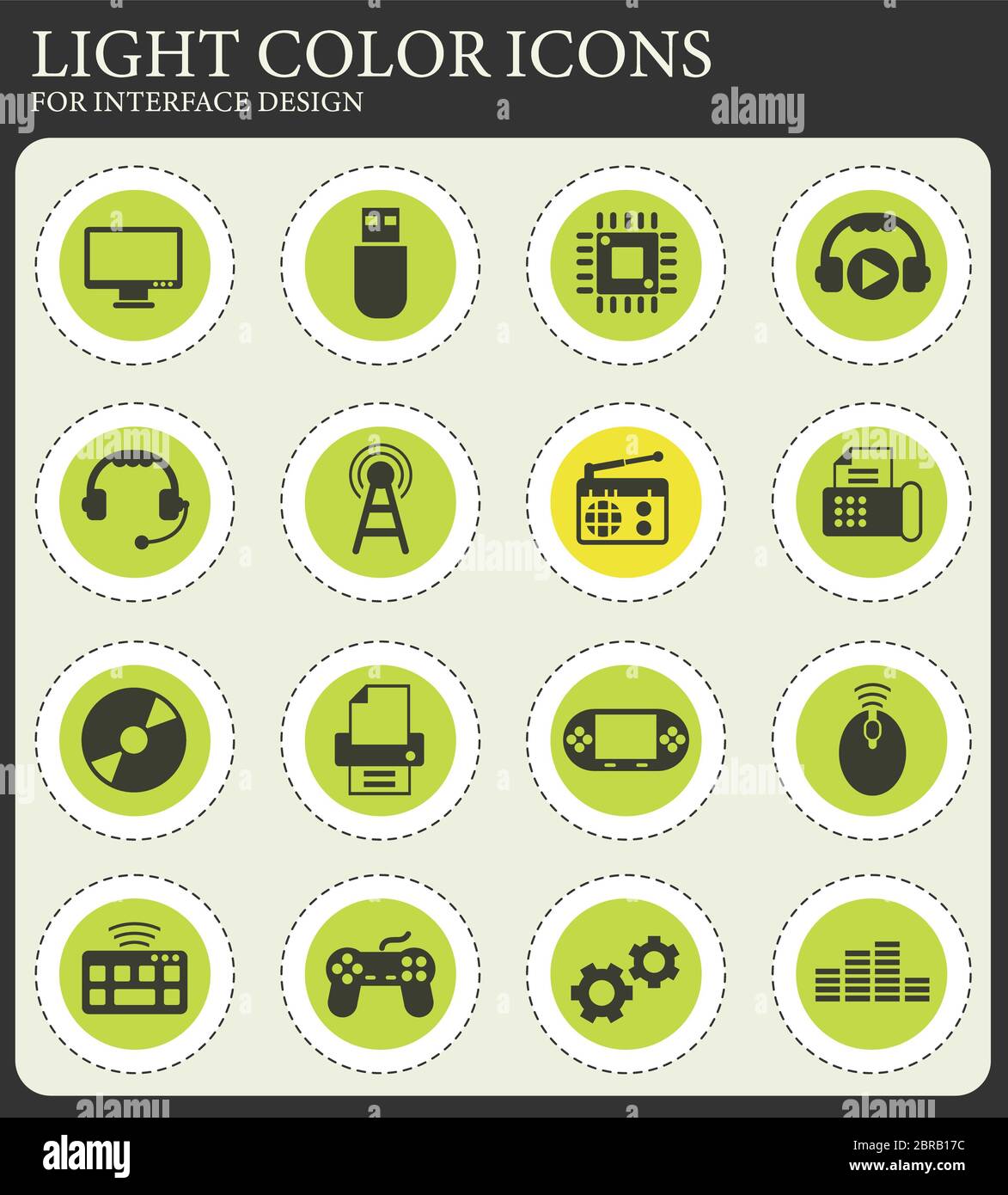hi tech vector icons for web and user interface design Stock Photo - Alamy