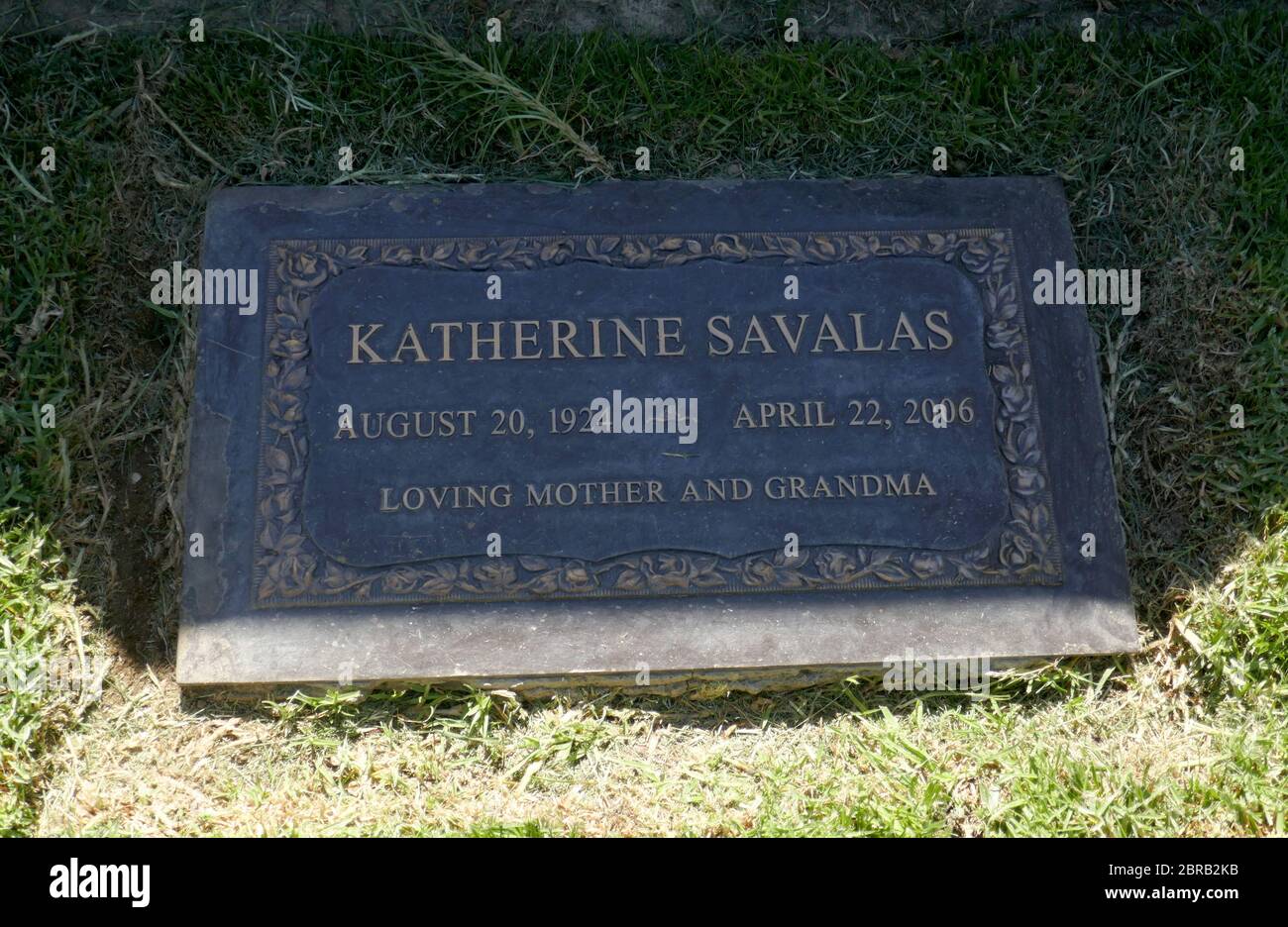 Los Angeles, California, USA 20th May 2020 A general view of atmosphere of Katherine Savalas grave at Forest Lawn Memorial Park on May 20, 2020 in Los Angeles, California, USA. Photo by Barry King/Alamy Stock Photo Stock Photo