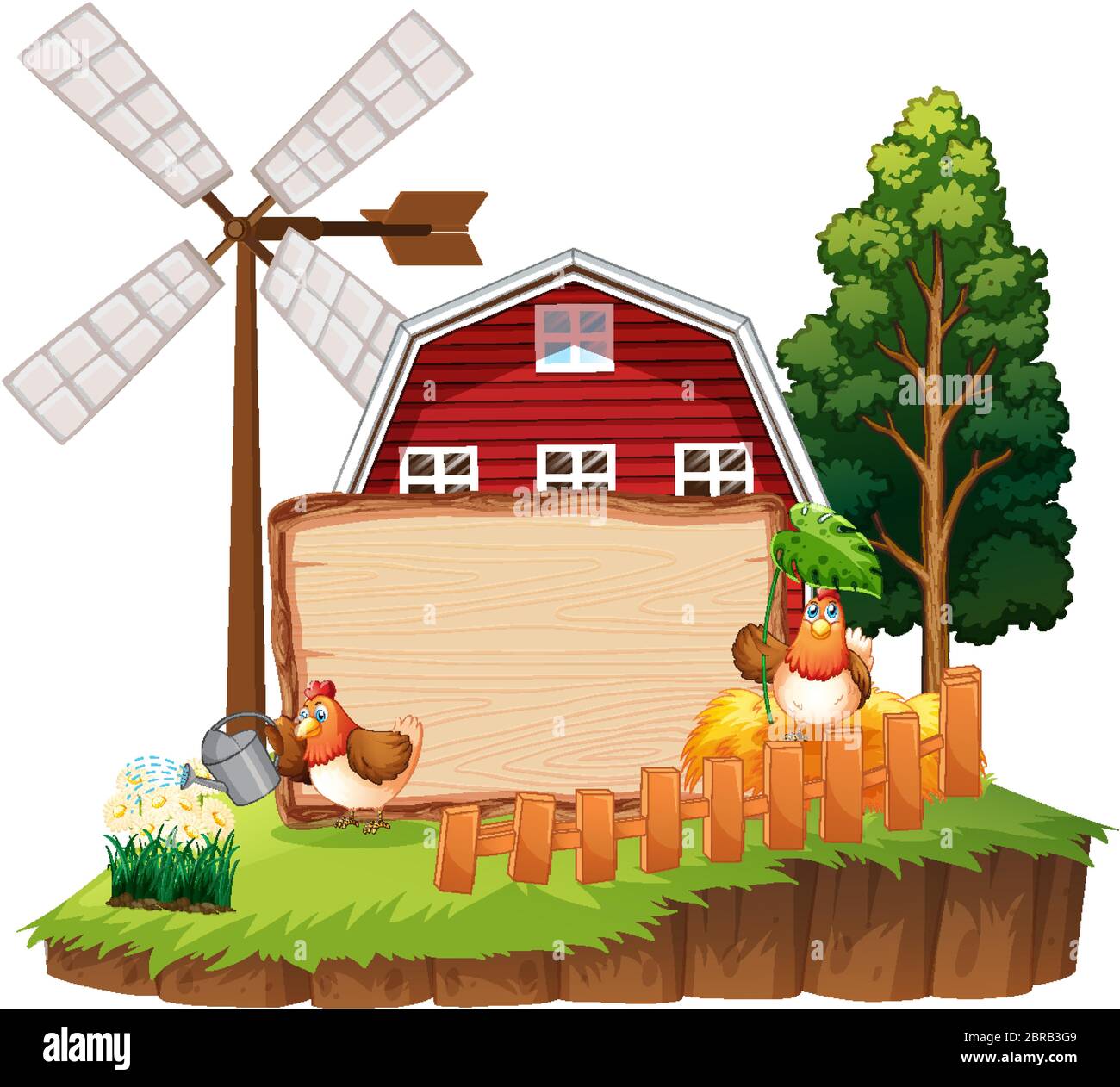 Sign template with animals in garden background illustration Stock ...
