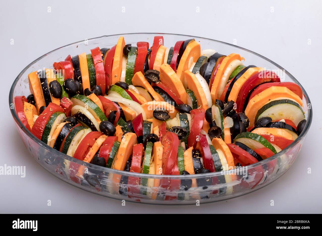 Ratatouille, French Provençal stewed vegetable dish originating in Nice Stock Photo Alamy