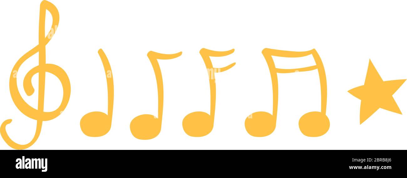music notes set isolated icons Stock Vector Image & Art - Alamy
