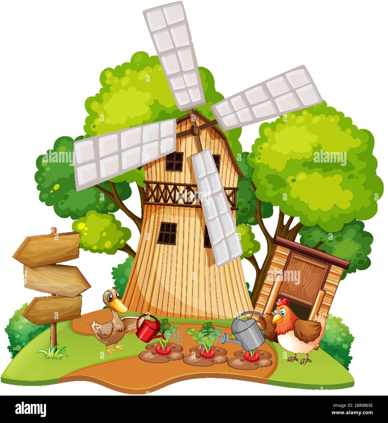 Isolated farm animal house on white background illustration Stock ...