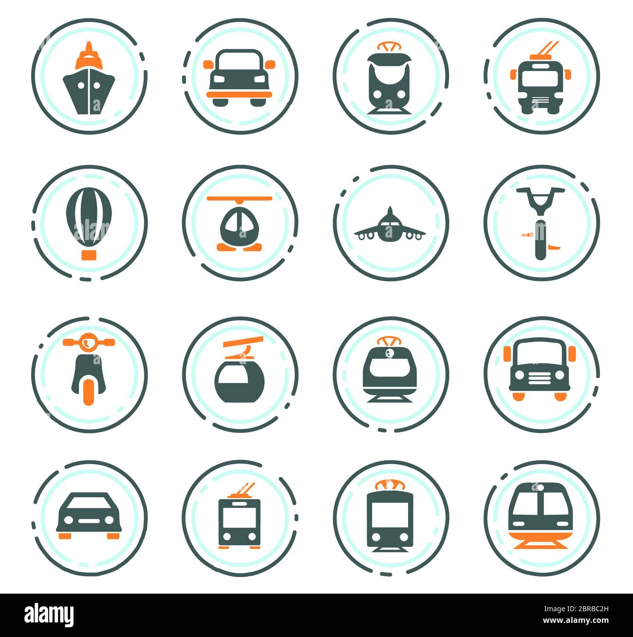 Public transport icon set for web sites and user interface Stock Photo ...