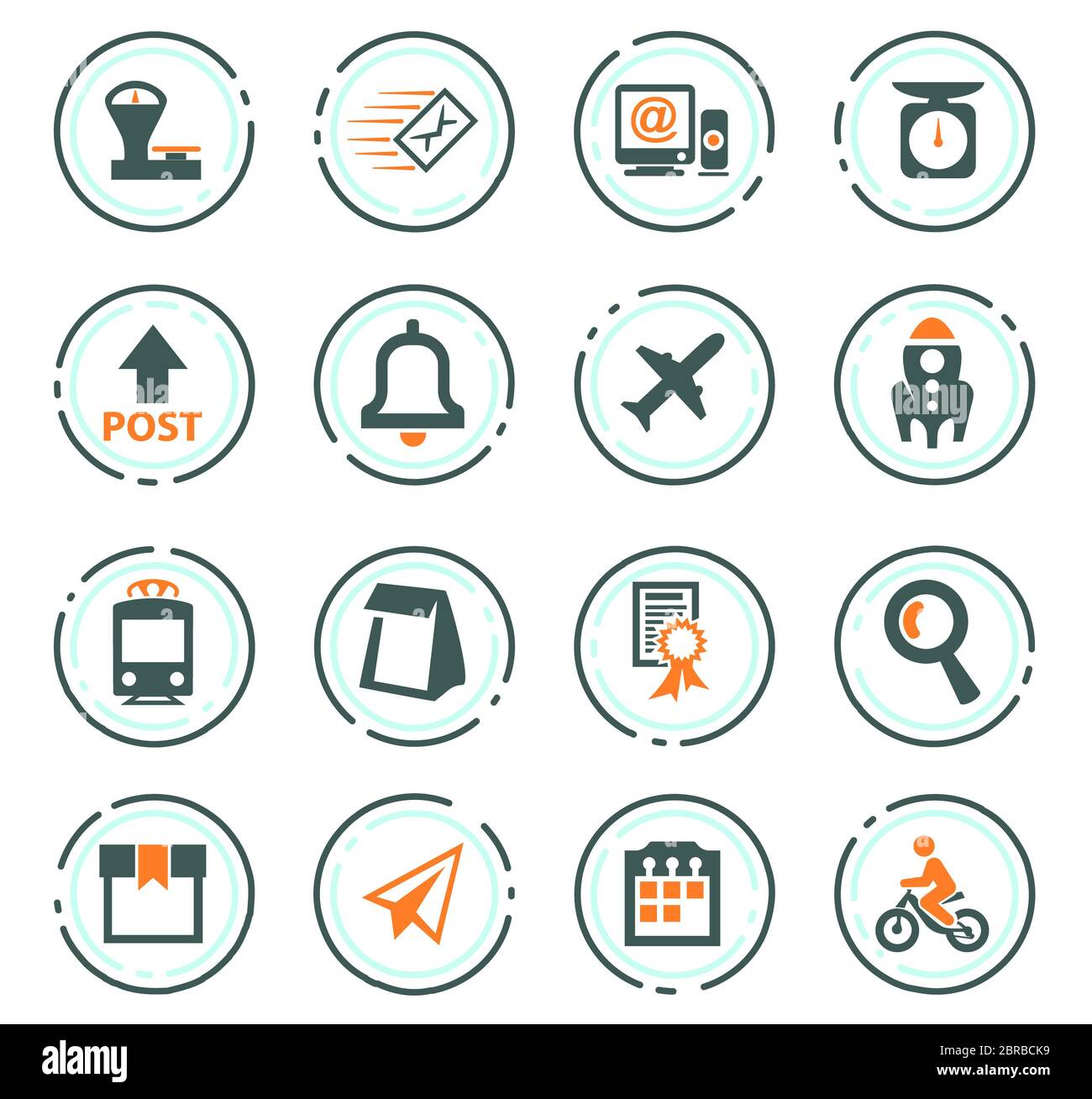 Post service icons set for web sites and user interface Stock Photo - Alamy