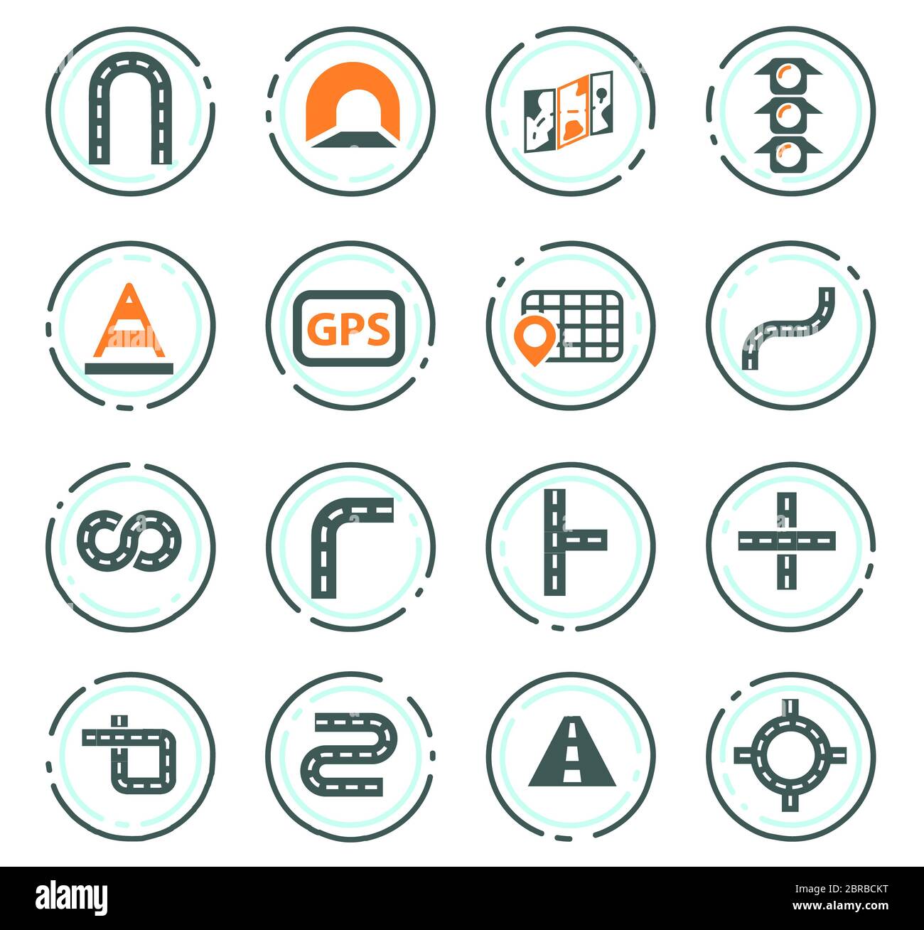 Globe road asphalt earth travel Cut Out Stock Images & Pictures - Alamy