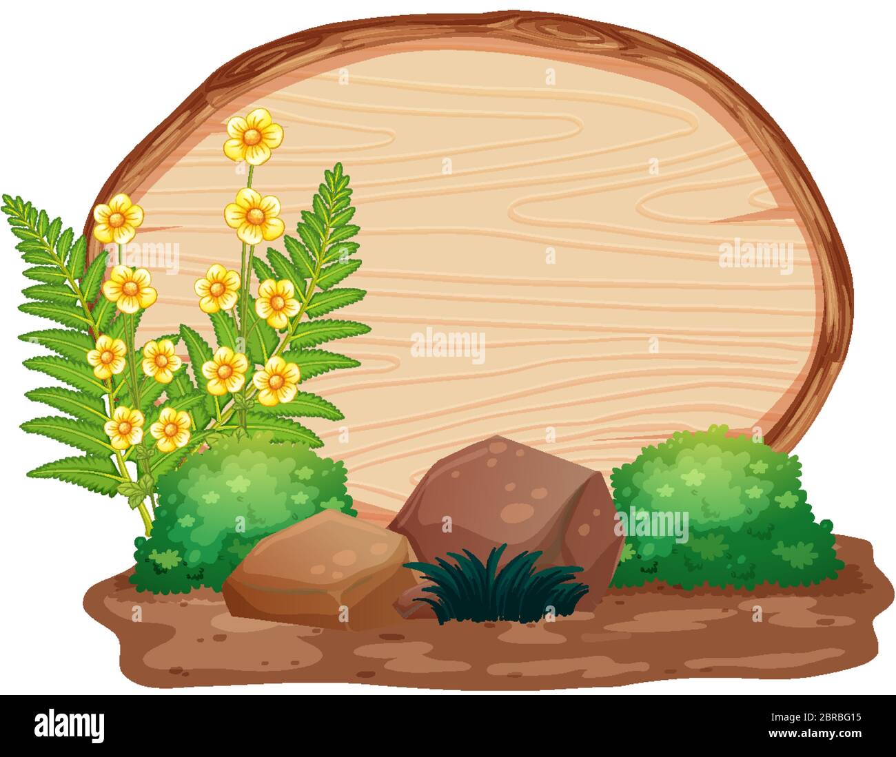 Sign template with animals in garden background illustration Stock ...