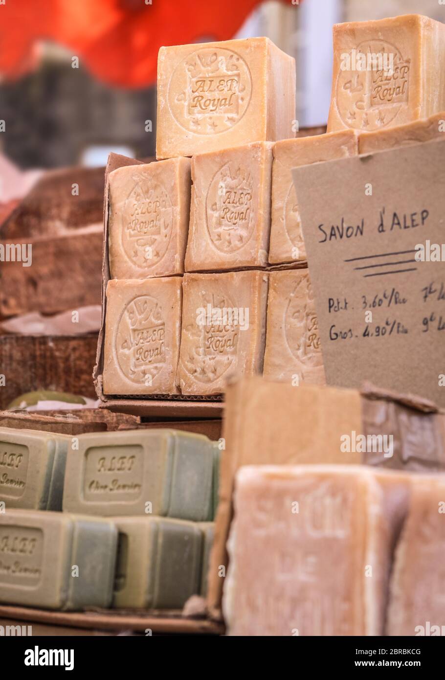 Rustic soaps in the village of Gordes, Provence, France Stock Photo