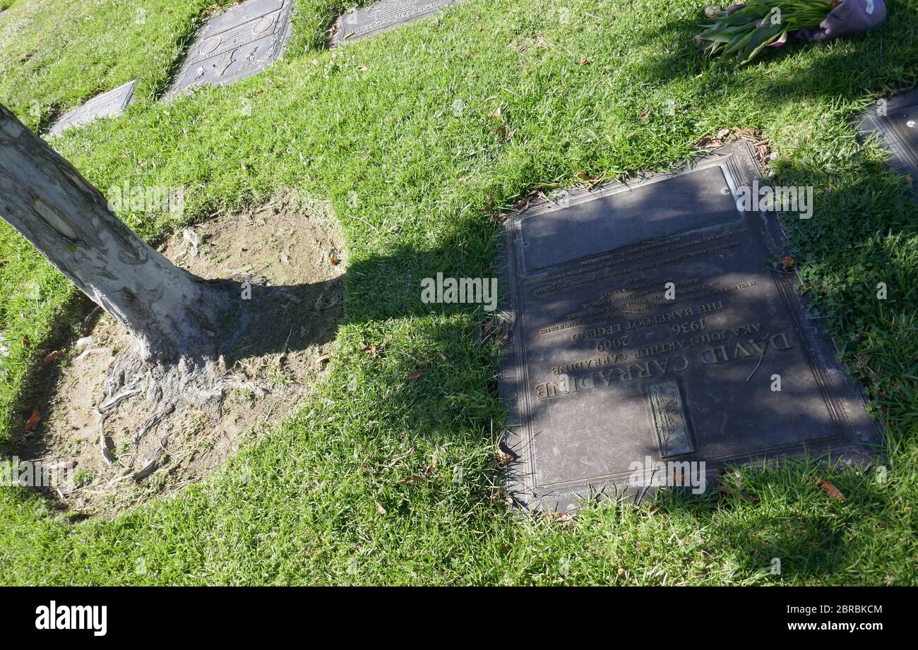 Los Angeles, California, USA 20th May 2020 A general view of atmosphere of David Carradine's grave at Forest Lawn Memorial Park on May 20, 2020 in Los Angeles, California, USA. Photo by Barry King/Alamy Stock Photo Stock Photo