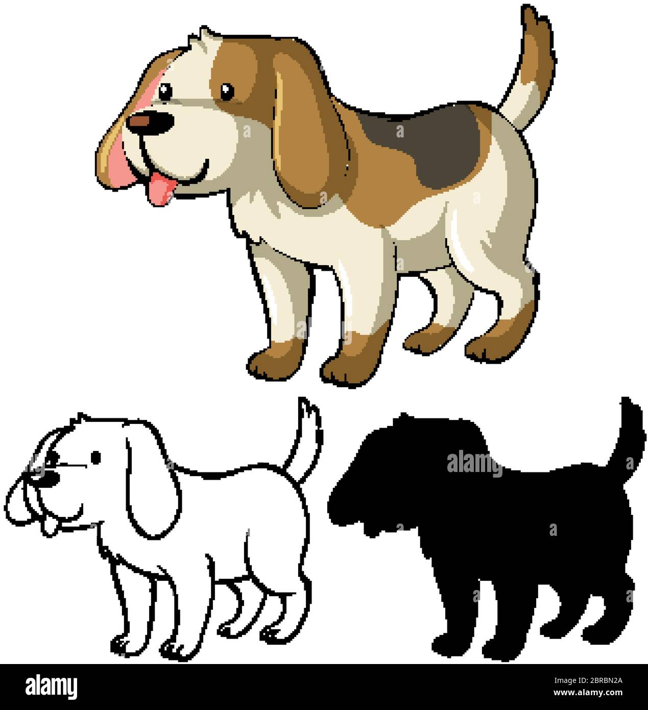 Set of dog cartoon illustration Stock Vector Image & Art - Alamy