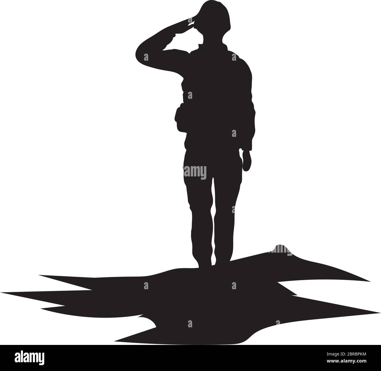soldier saluting figure silhouette icon Stock Vector Image & Art - Alamy