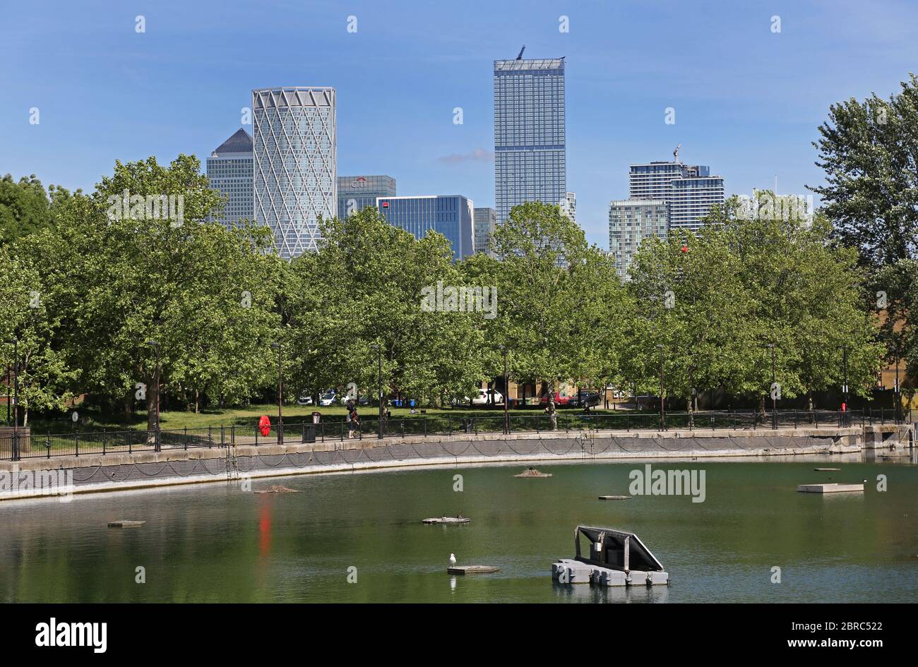 Canada Water, London. A new residential area developed in the 1980s on the site of the old Surrey Docks. Stock Photo