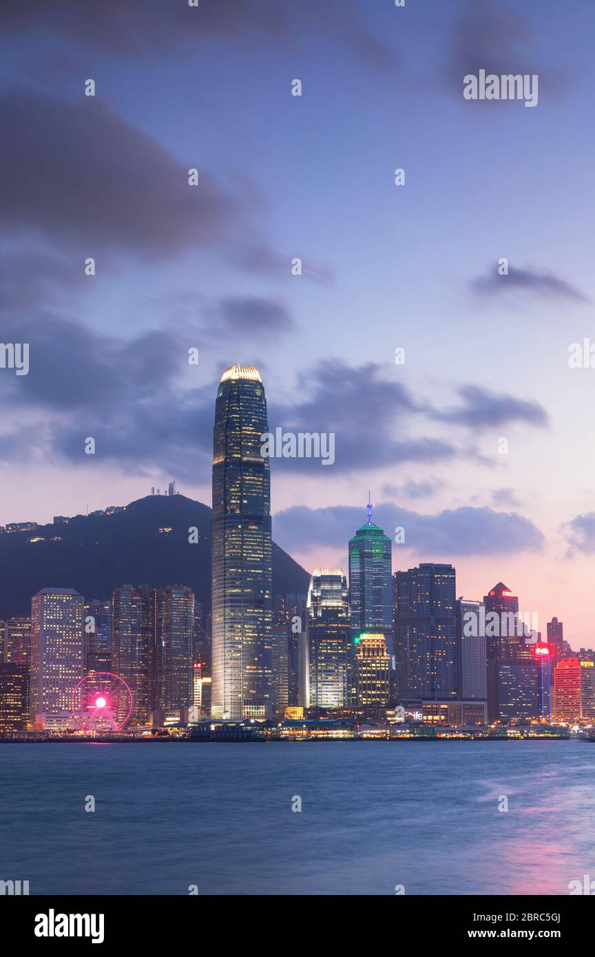 Hong Kong Island skyline at sunset, Hong Kong Stock Photo - Alamy
