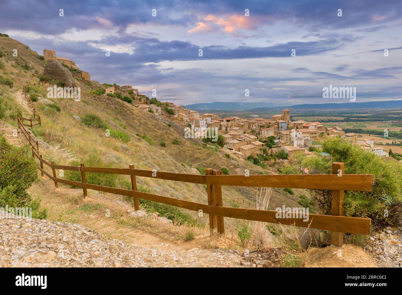 The town of Gallipienzo de Navarra in Spain Stock Photo