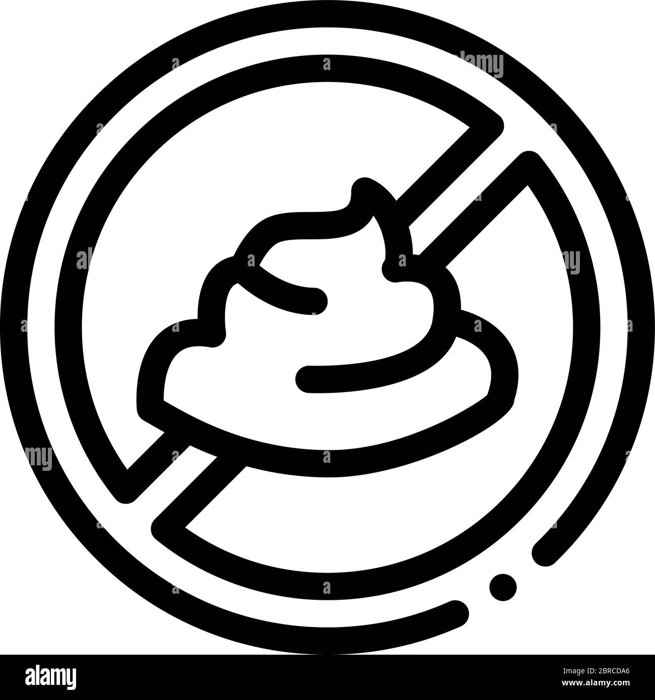 mayonnaise ban icon vector outline illustration Stock Vector Image