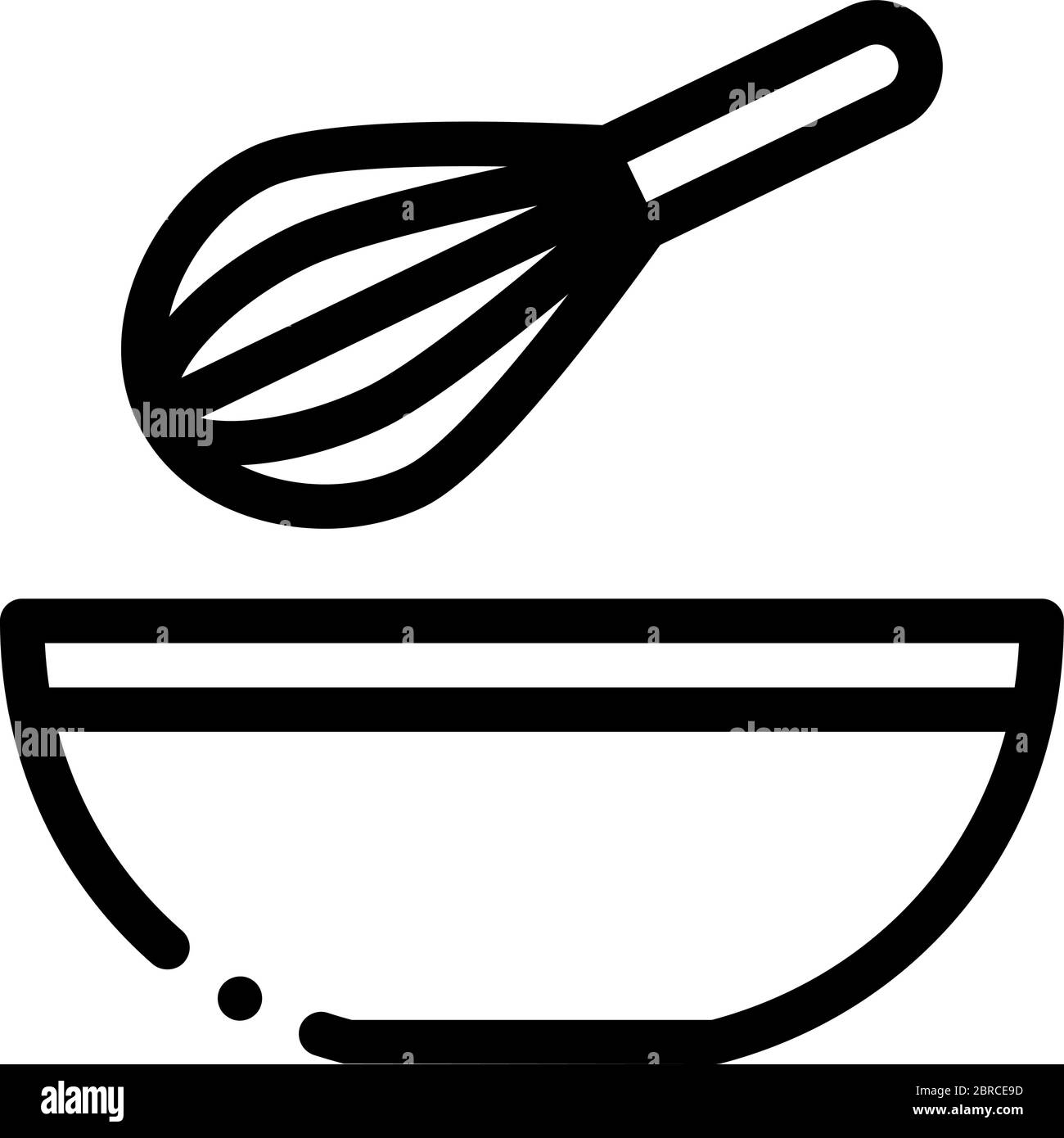 whisk and bowl icon vector outline illustration Stock Vector Image & Art Alamy