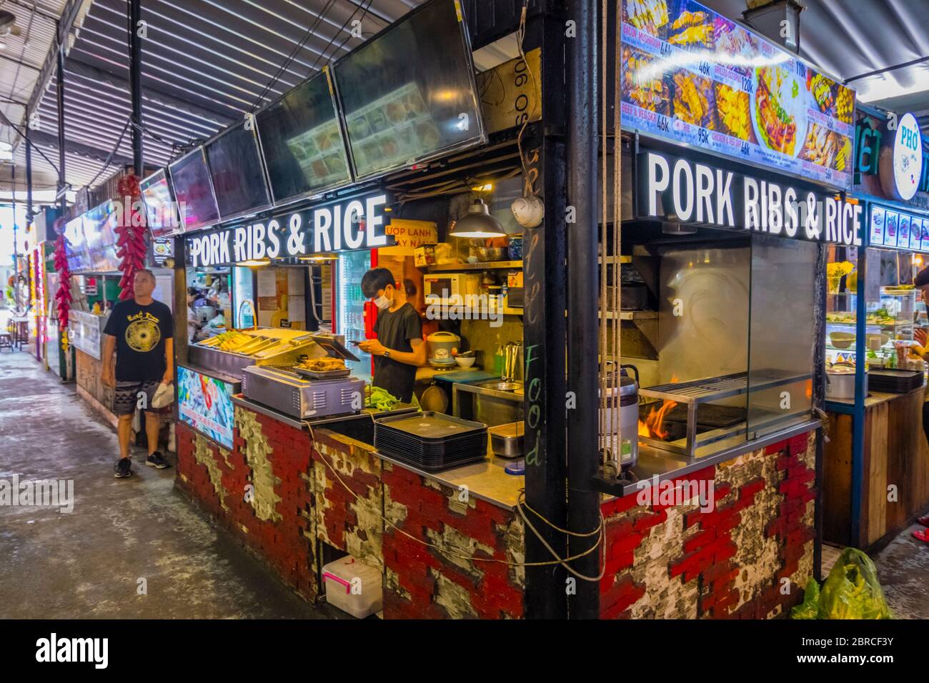 Ben Thanh street food market, Ho Chi Minh City, Vietnam, Asia Stock Photo