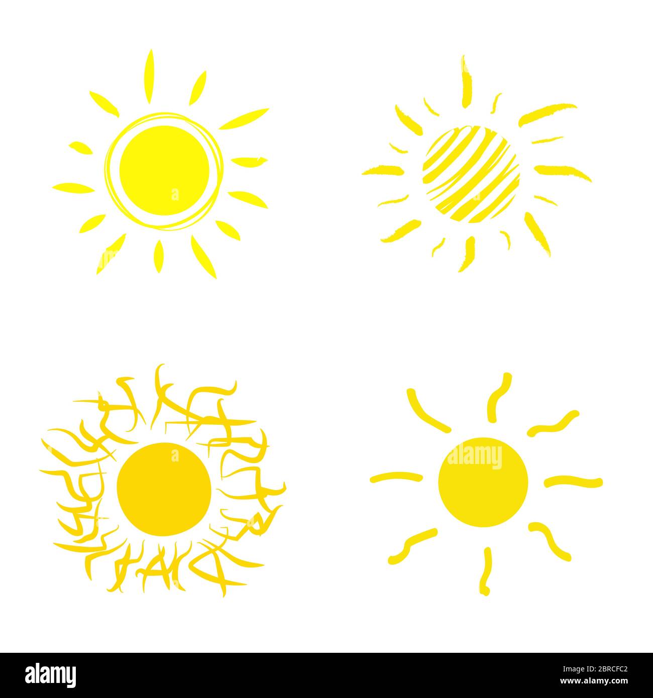 Flat sun icon. Sun pictogram. Trendy vector summer symbol. Stock Vector