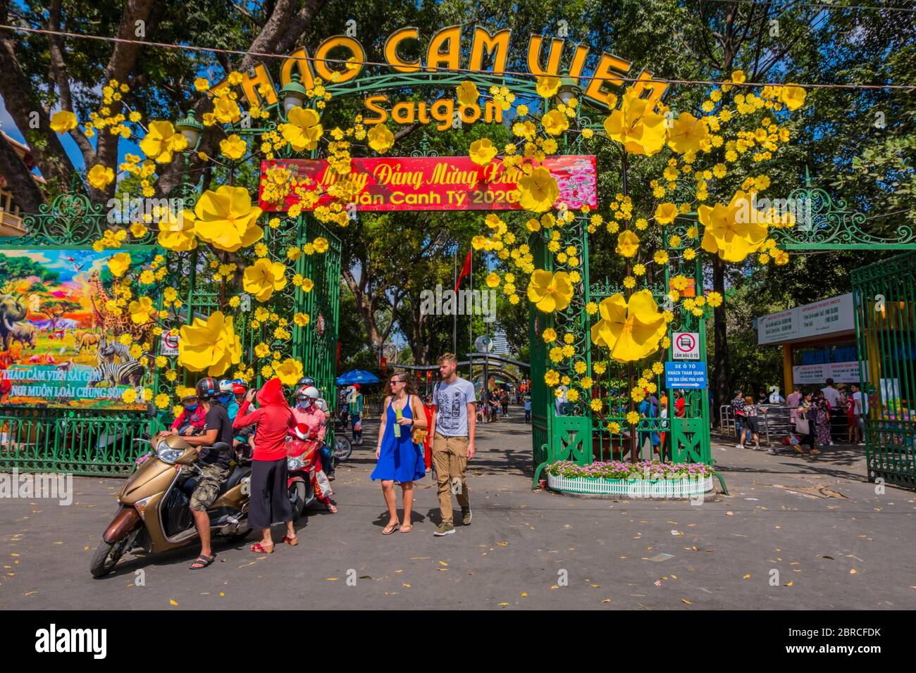 Thao Cam Vien, entrance to the park with zoo and botanical garden, Ben Nghe, Ho Chi Minh City, Vietnam, Asia Stock Photo