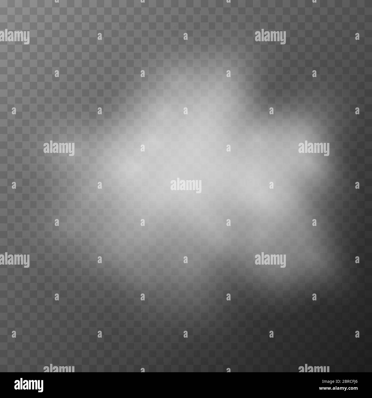 Fog or smoke isolated transparent special effect. White vector cloudiness, mist or smog background. Vector illustration. Stock Vector