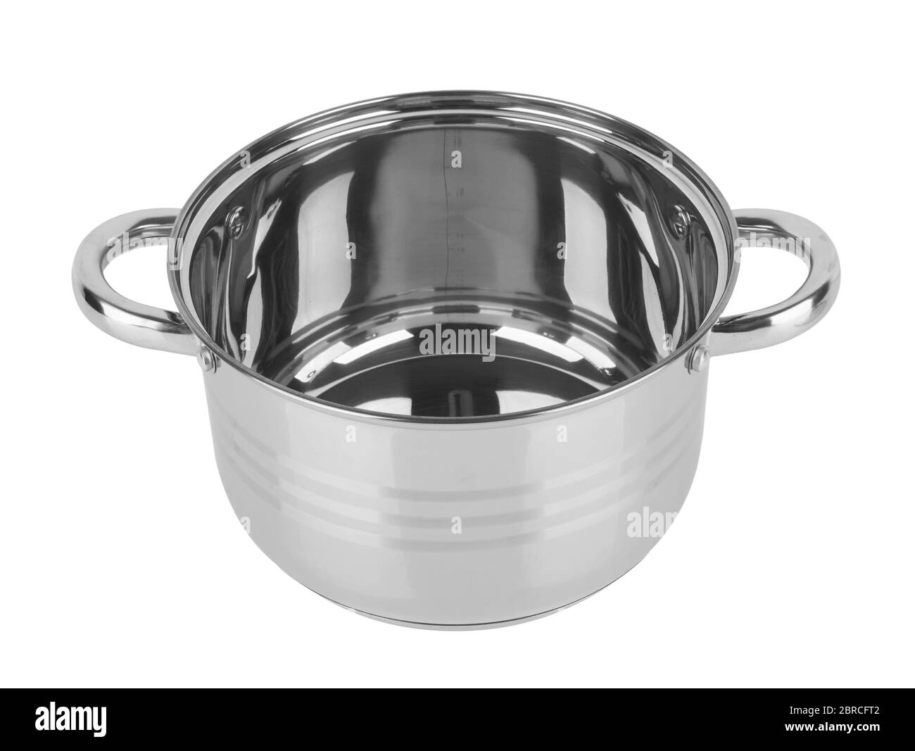 chrome pan without a lid isolated on white background Stock Photo Alamy