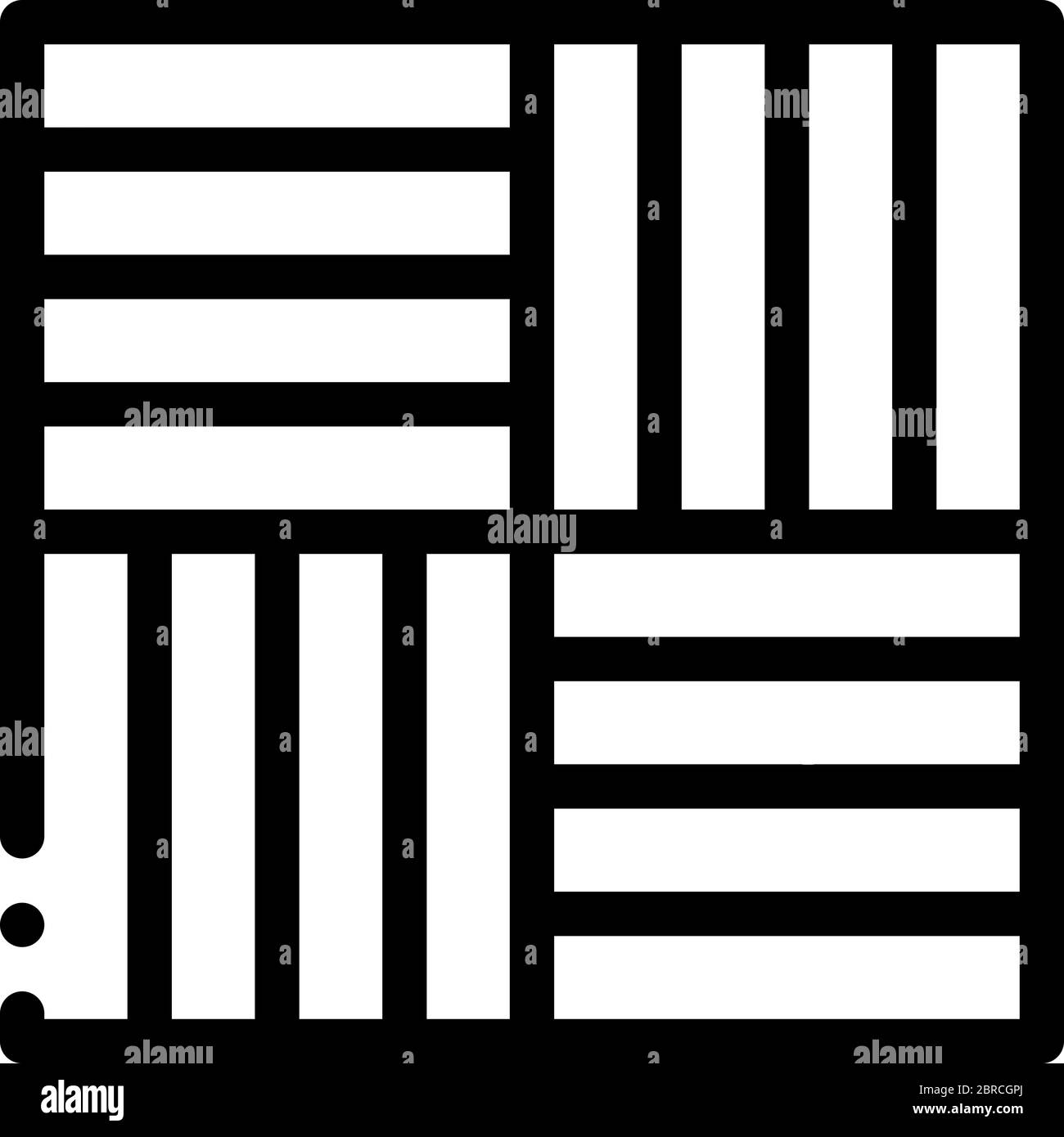 different linoleum tile designs icon vector outline illustration Stock
