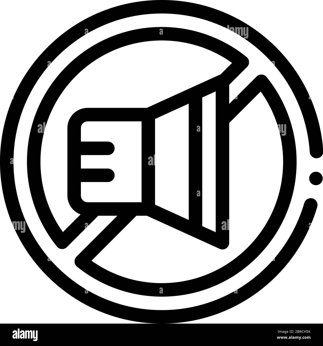 speaker ban icon vector outline illustration Stock Vector Image & Art