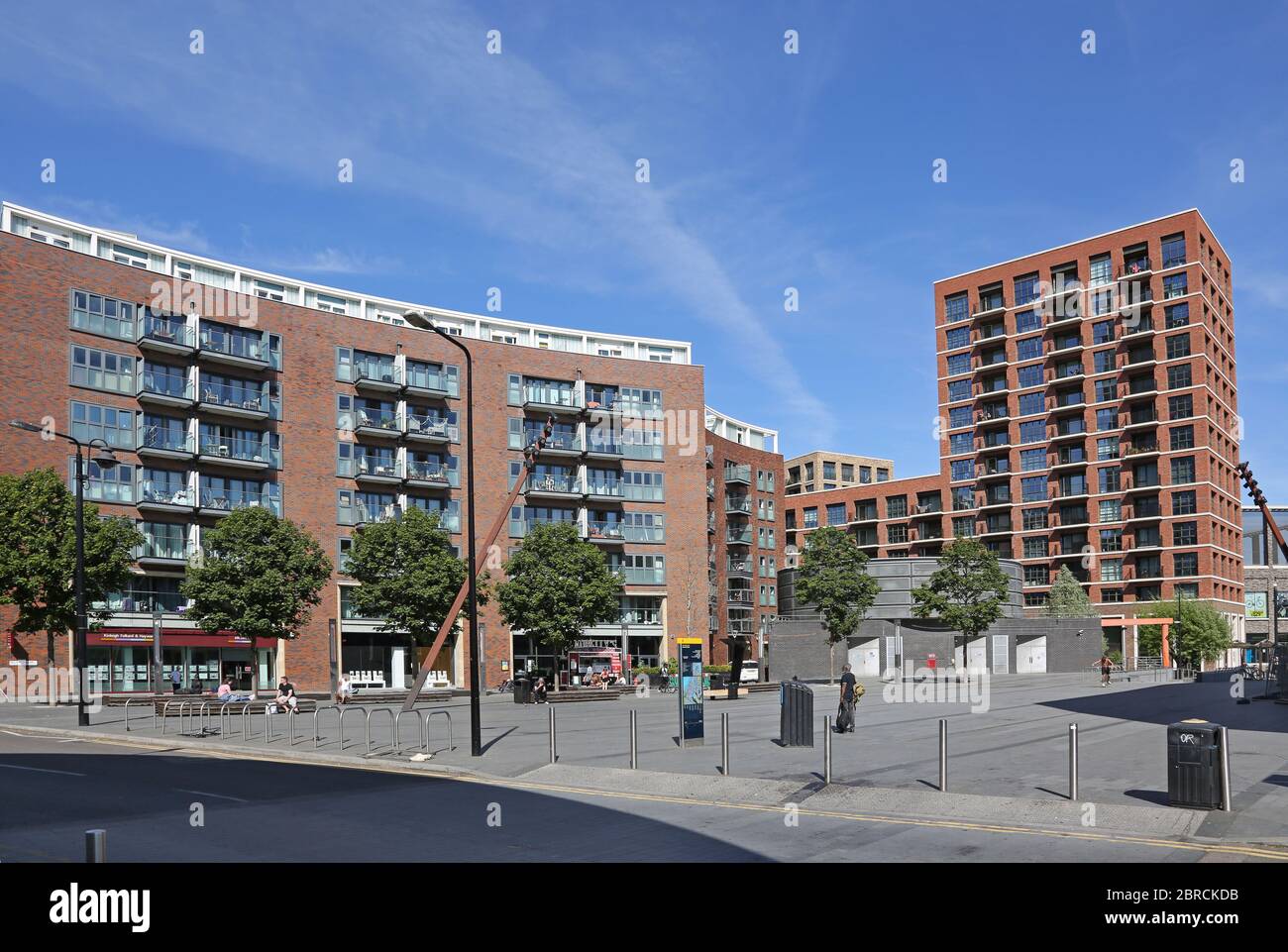 Canada Water, London. A new residential area developed in the 1980s on the site of the old Surrey Docks. Stock Photo
