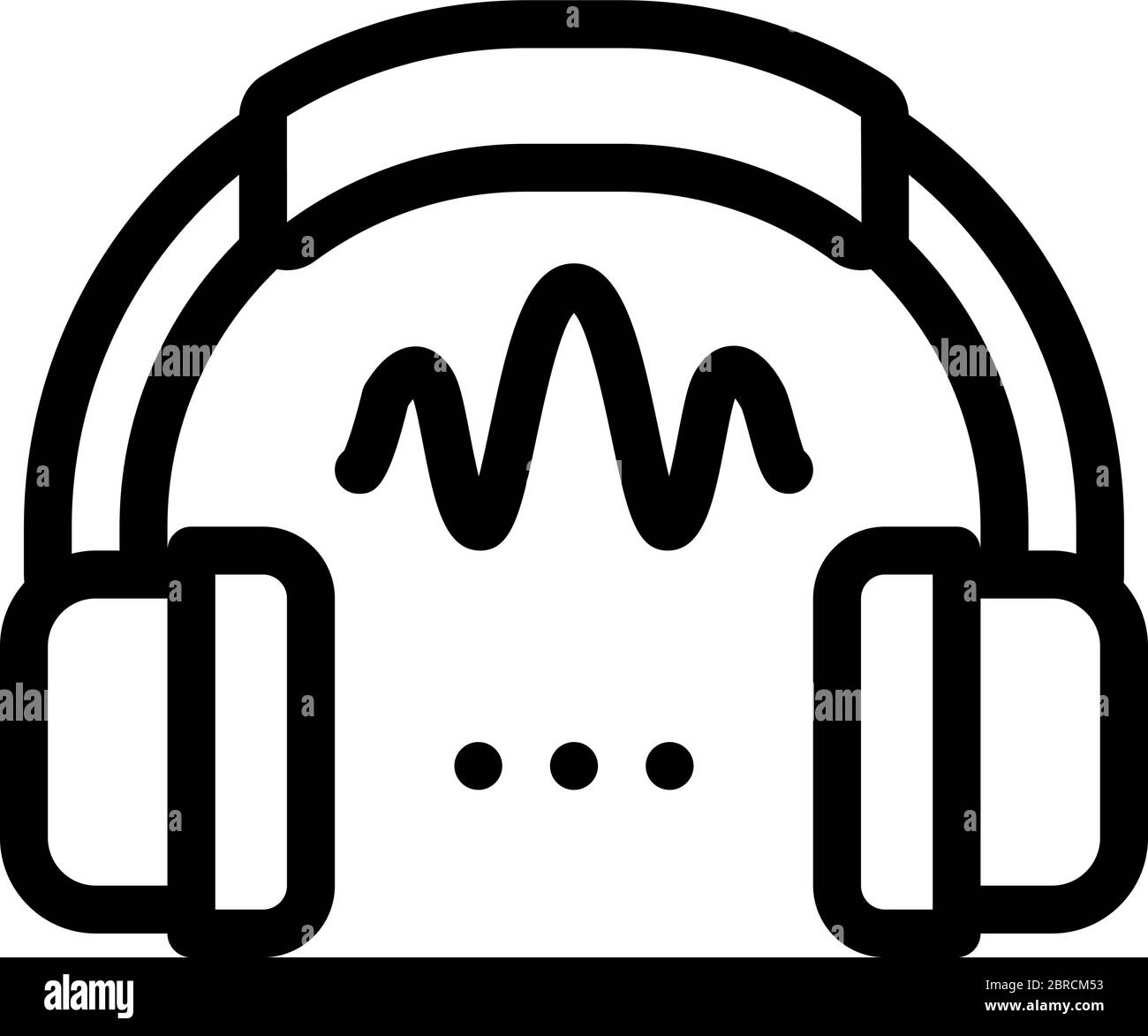 headphone sound icon vector outline illustration Stock Vector Image