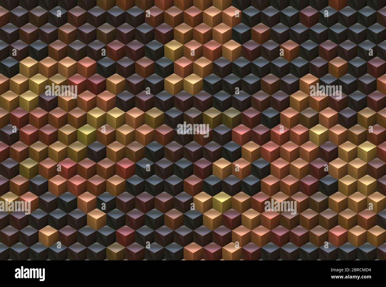 colored 3d illusion cubes template Stock Photo - Alamy