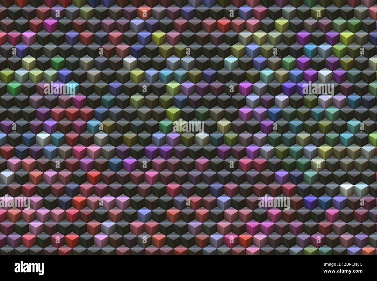colored 3d illusion cubes template Stock Photo - Alamy