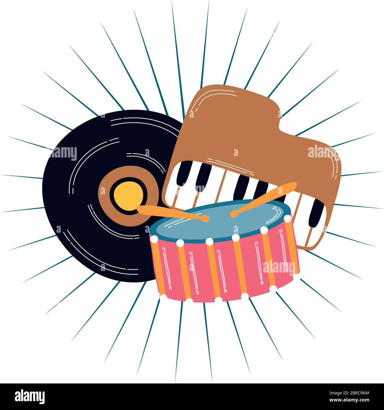 piano and drum musical instruments Stock Vector Image & Art Alamy