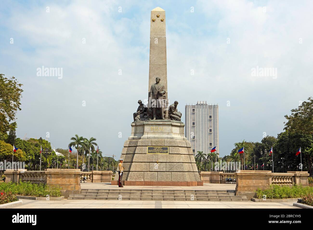 Rizal Monument in Rizal Park or Luneta, Manila, Luzon, Philippines Stock Photo