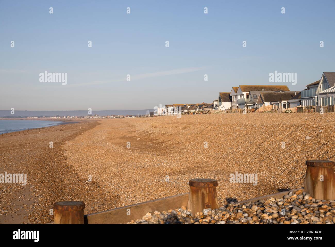 the shingle beach at Normans Bay on the east sussex coast Stock Photo