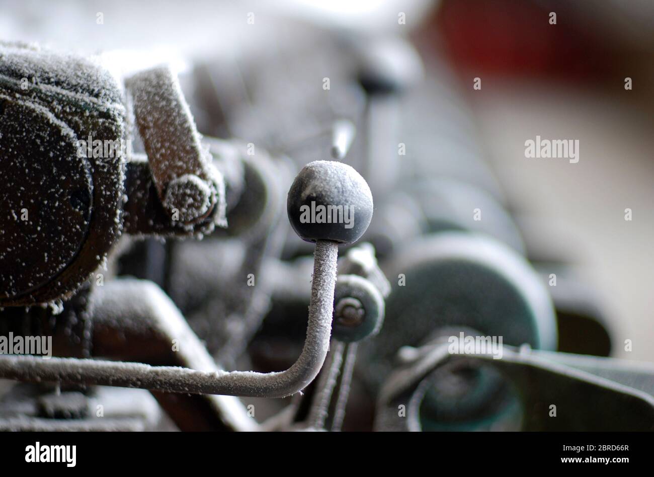 Maschine covered with thick dust Stock Photo