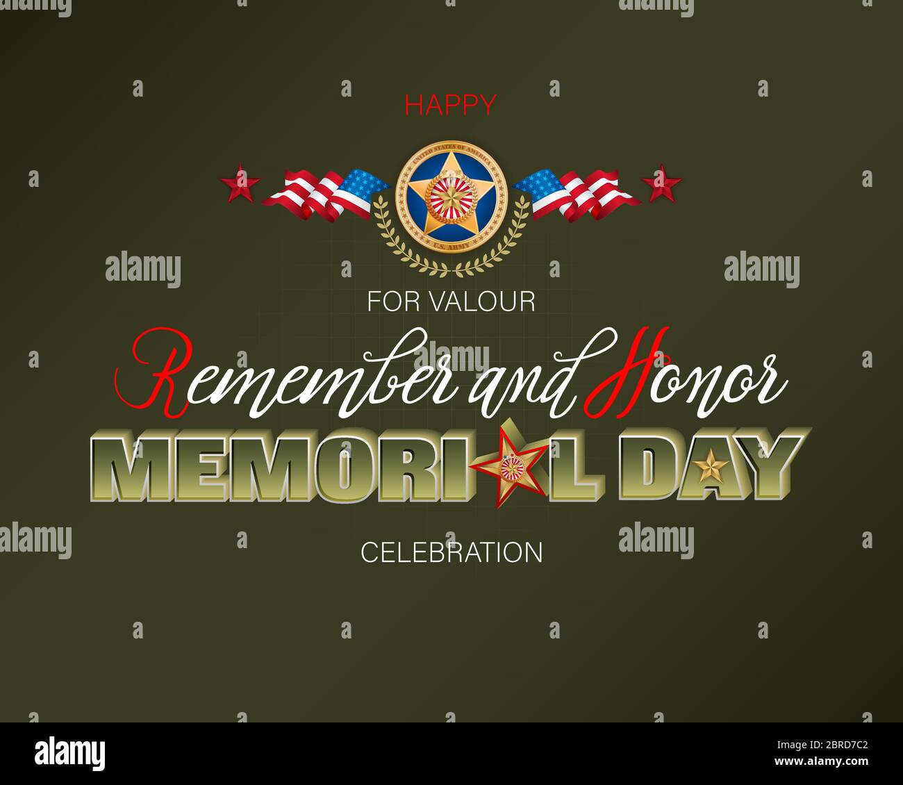 Holiday Design Background With Handwriting And 3d Texts Military 