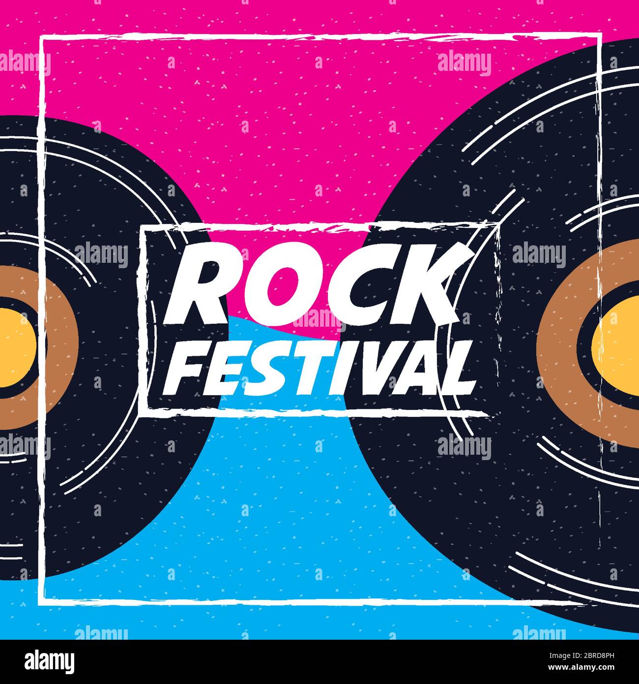 rock festival entertainment invitation poster Stock Vector